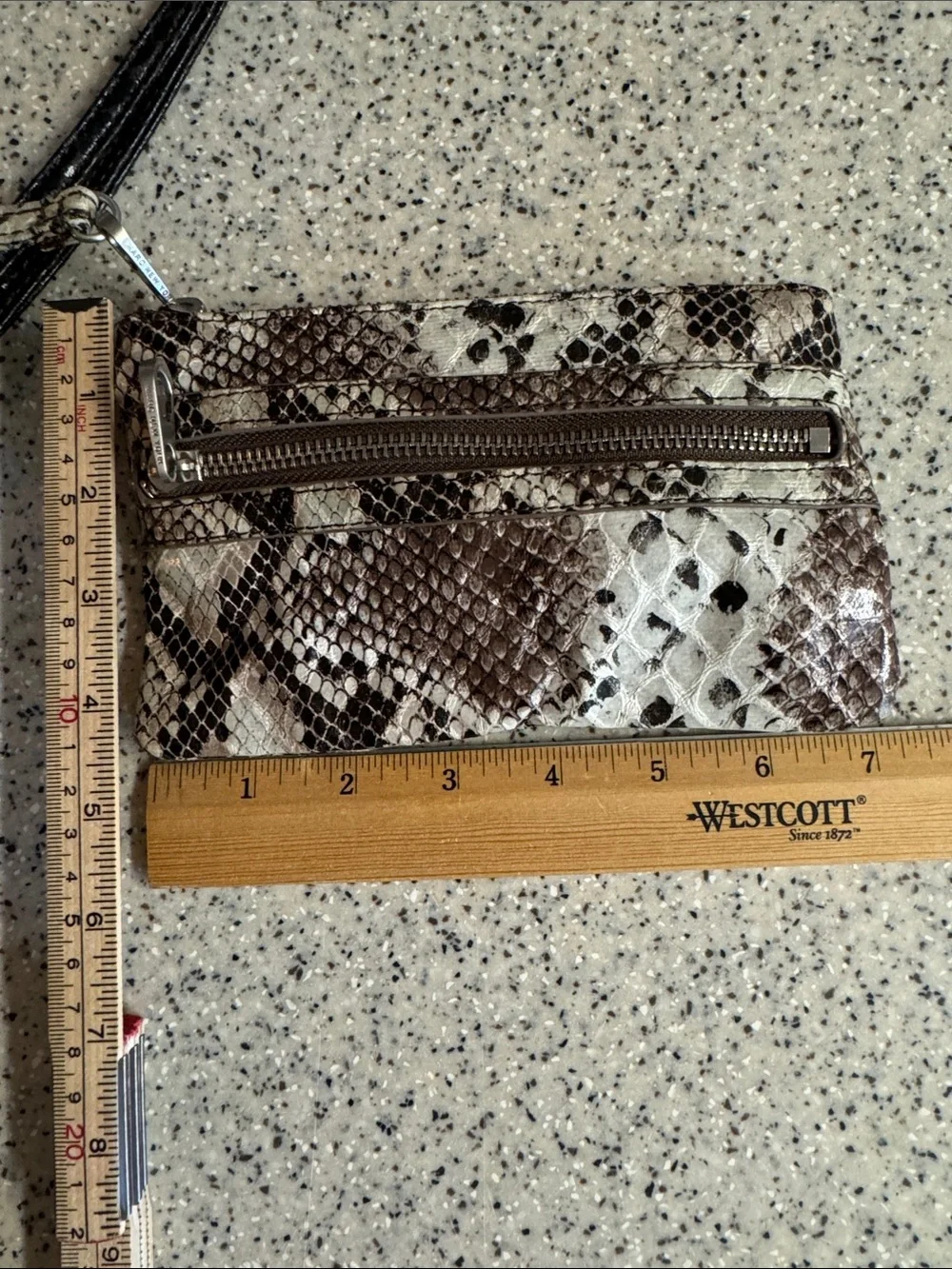 Marc New York Large Snake Print Tote Bag with Coin Pouch - Brown/Beige/Black